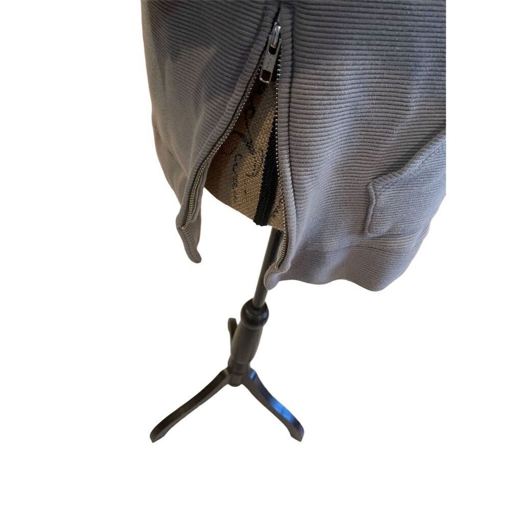 Peloton Women's Gray Ribbed Side Zip Hoodie Size S Long Sleeve - Picture 6 of 13